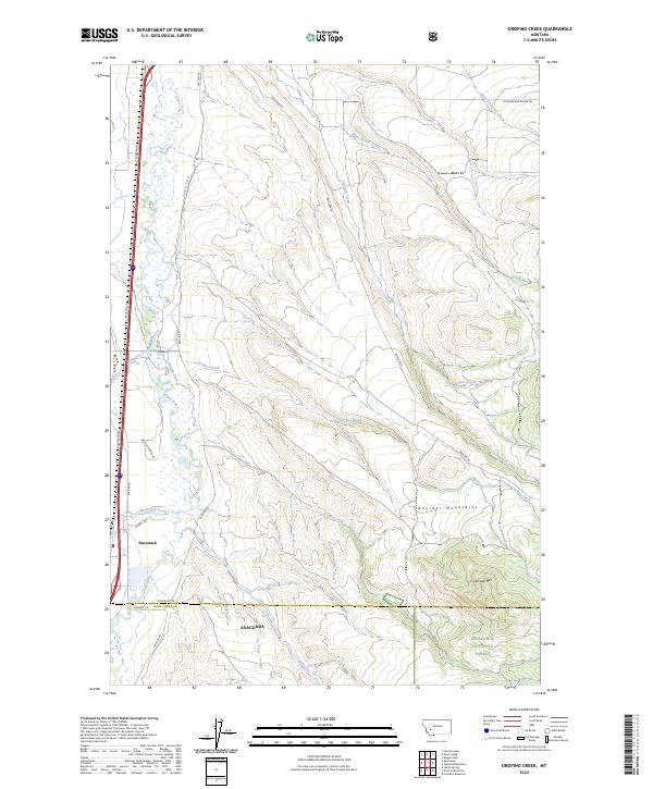 US Topo 7.5-minute map for Orofino Creek MT