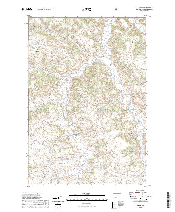 US Topo 7.5-minute map for Otter MT