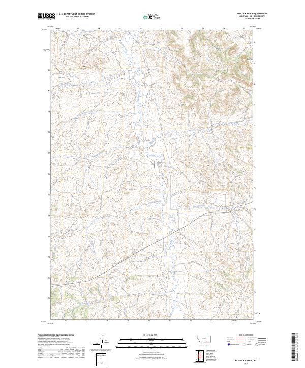 US Topo 7.5-minute map for Padlock Ranch MT