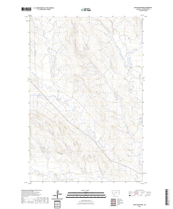 US Topo 7.5-minute map for Papps Reservoir MT