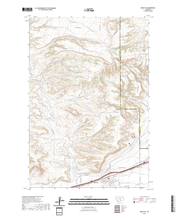 US Topo 7.5-minute map for Park City MT