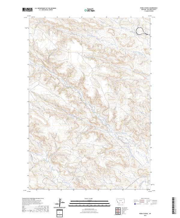 US Topo 7.5-minute map for Pearl School MT