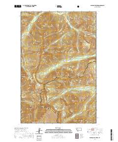 USGS US Topo 7.5-minute map for Pentagon Mountain MT 2020