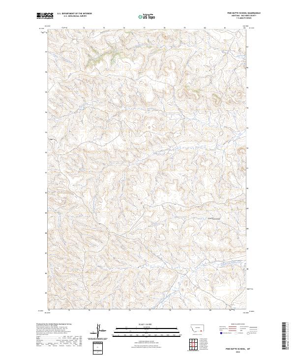 US Topo 7.5-minute map for Pine Butte School MT