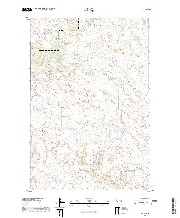 US Topo 7.5-minute map for Pine View MT