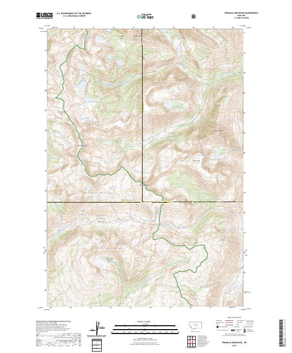 US Topo 7.5-minute map for Pinnacle Mountain MT