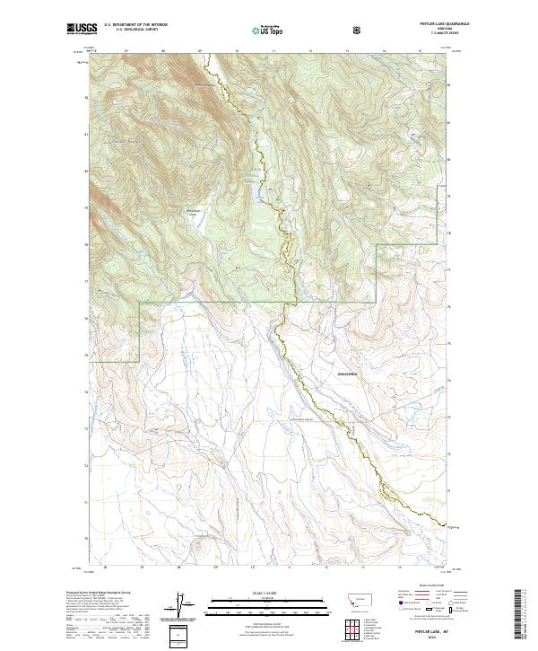 US Topo 7.5-minute map for Pintler Lake MT
