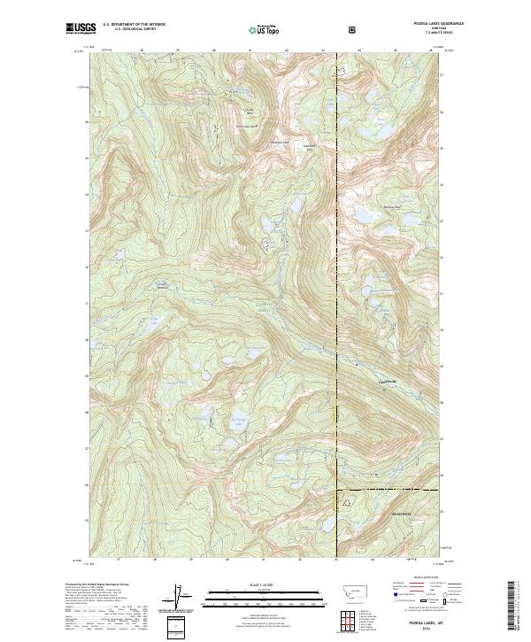 US Topo 7.5-minute map for Pozega Lakes MT