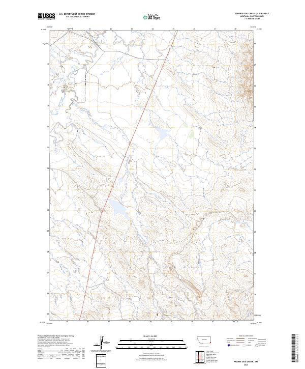 US Topo 7.5-minute map for Prairie Dog Creek MT