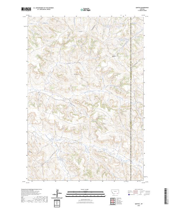 US Topo 7.5-minute map for Quietus MT