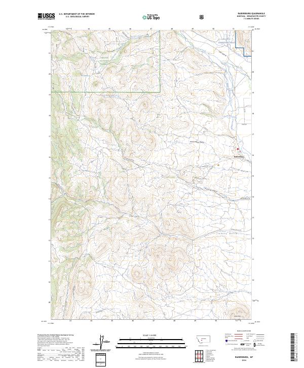 US Topo 7.5-minute map for Radersburg MT