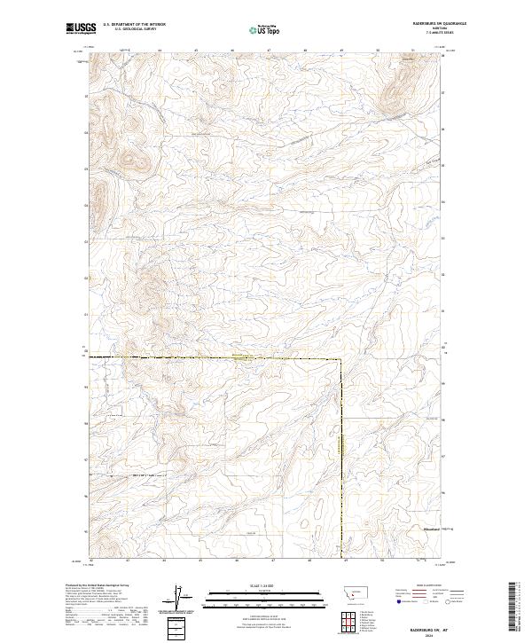 US Topo 7.5-minute map for Radersburg SW MT