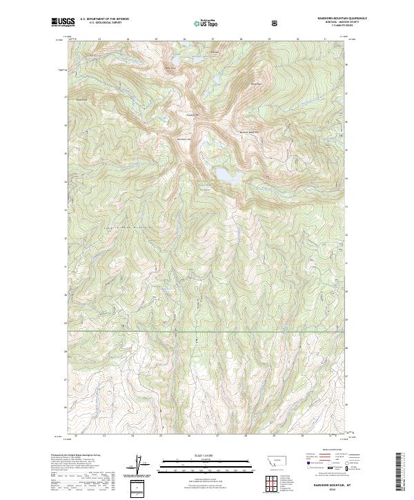 US Topo 7.5-minute map for Ramshorn Mountain MT