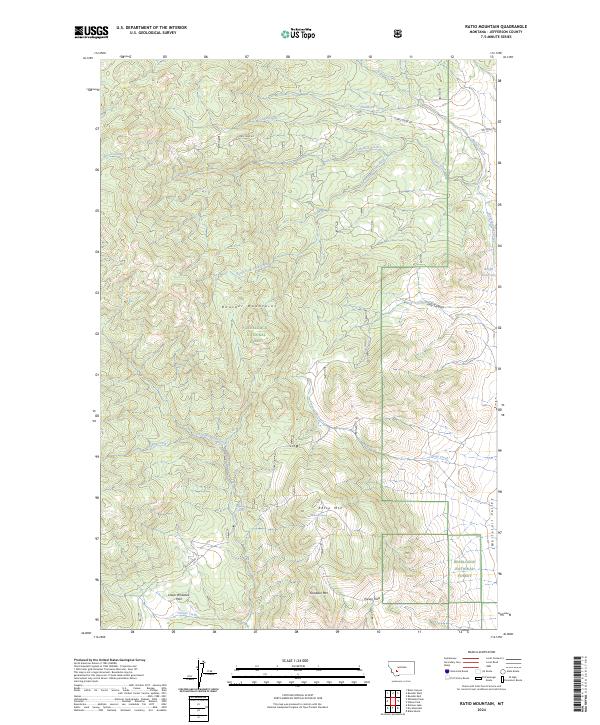 US Topo 7.5-minute map for Ratio Mountain MT