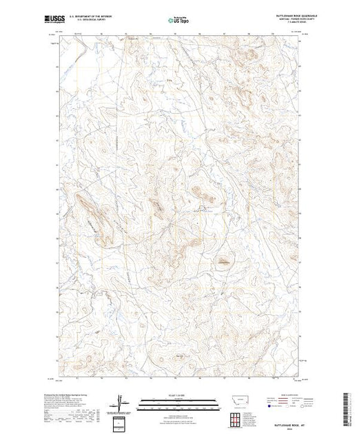 US Topo 7.5-minute map for Rattlesnake Ridge MT – American Map Store