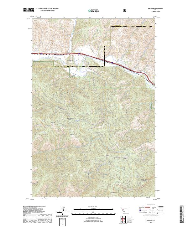 US Topo 7.5-minute map for Ravenna MT