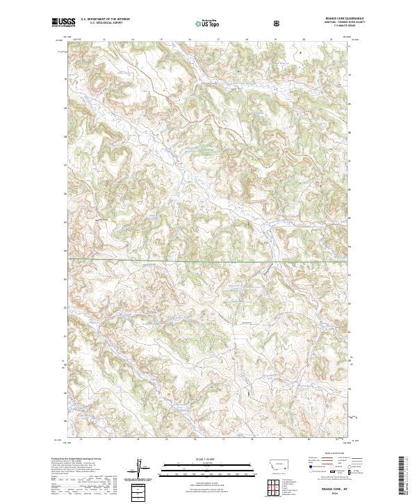 US Topo 7.5-minute map for Reanus Cone MT