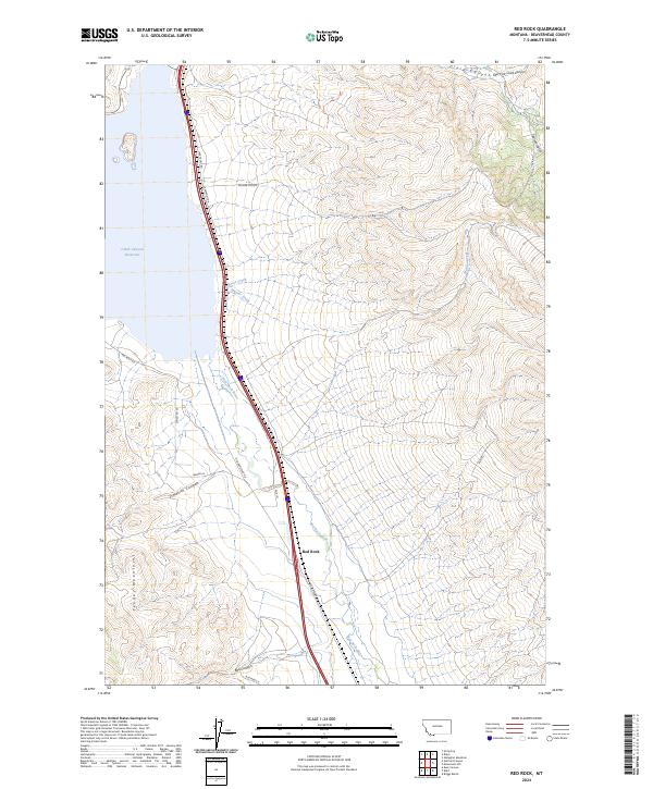 US Topo 7.5-minute map for Red Rock MT