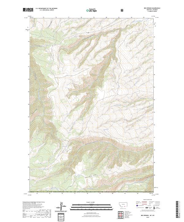 US Topo 7.5-minute map for Red Springs MTWY