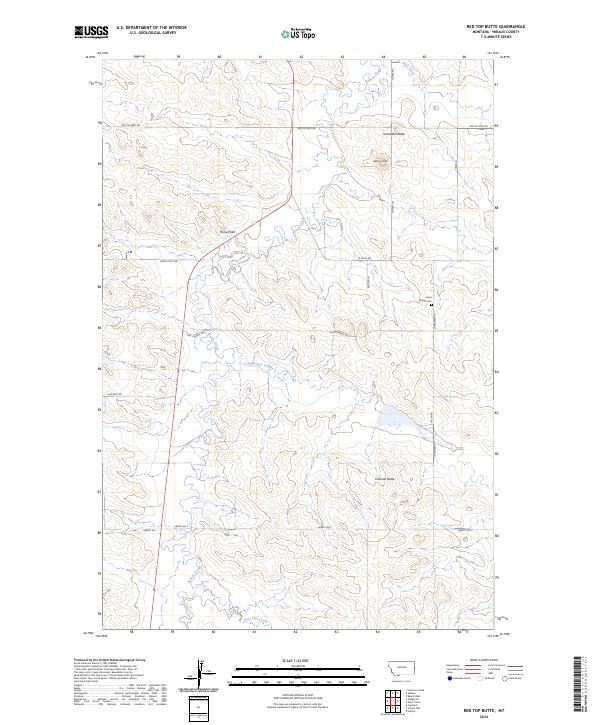 US Topo 7.5-minute map for Red Top Butte MT