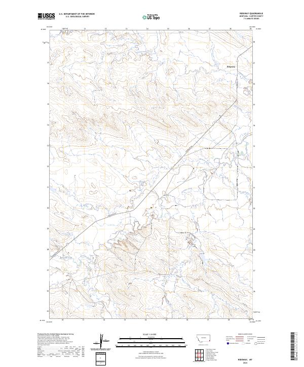 US Topo 7.5-minute map for Ridgway MT