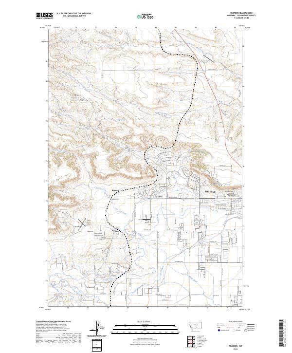 US Topo 7.5-minute map for Rimrock MT