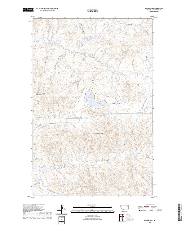 US Topo 7.5-minute map for Rodgers Hall MT