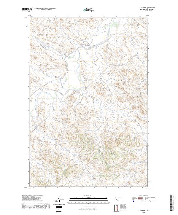 US Topo 7.5-minute map for S H School MT