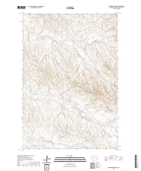 US Topo 7.5-minute map for Sanburn Reservoir MT