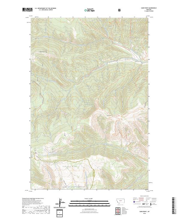 US Topo 7.5-minute map for Sand Point MT