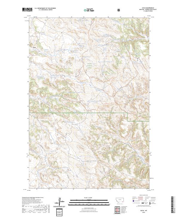 US Topo 7.5-minute map for Sayle MT