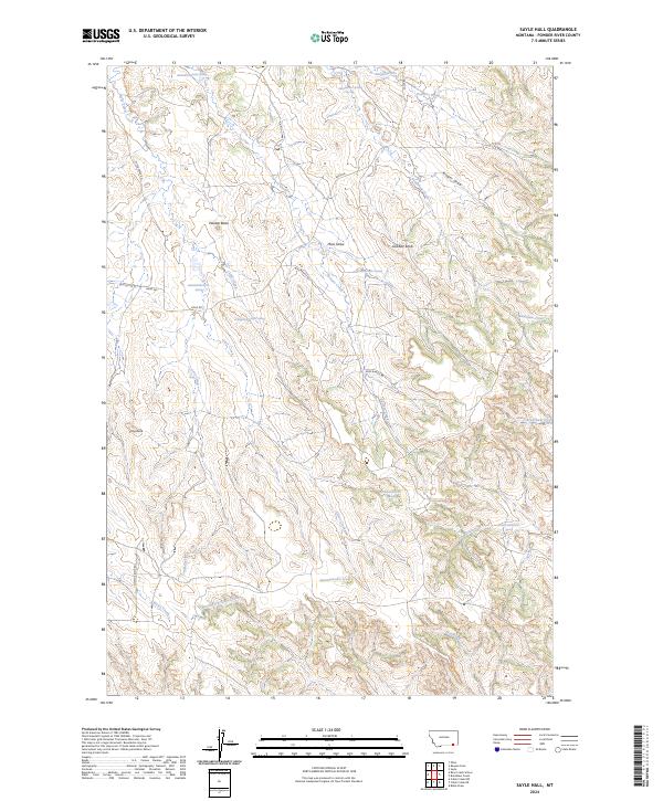 US Topo 7.5-minute map for Sayle Hall MT