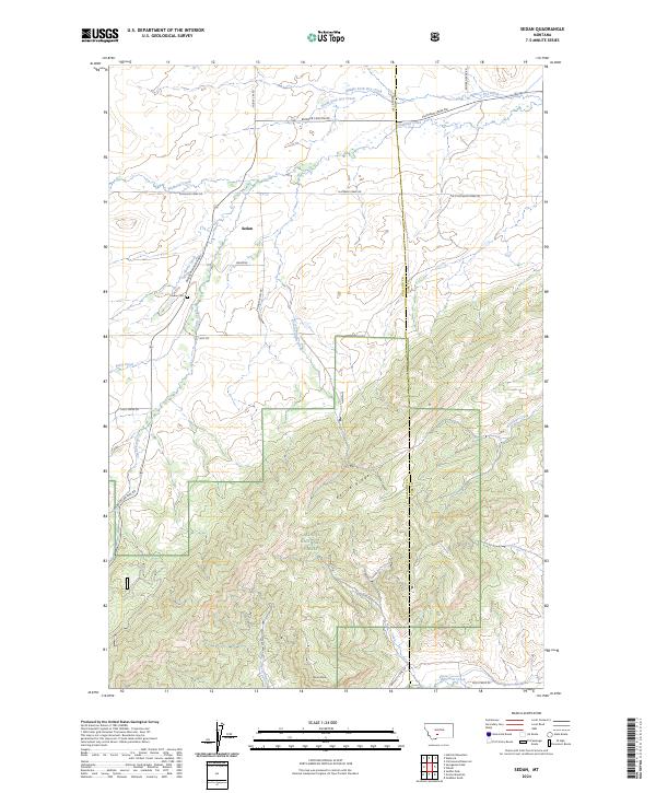 US Topo 7.5-minute map for Sedan MT