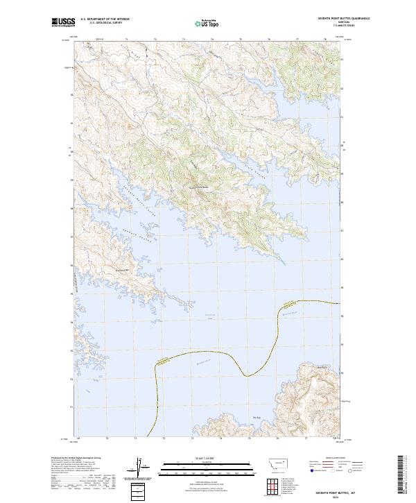US Topo 7.5-minute map for Seventh Point Buttes MT