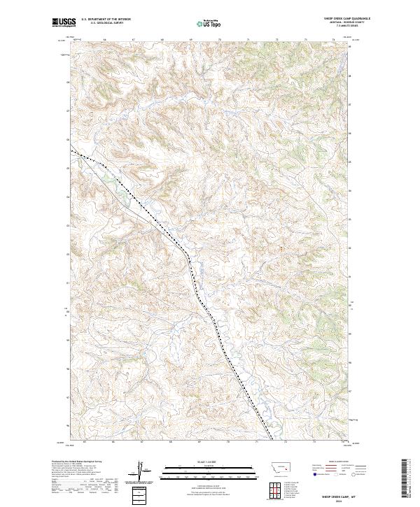 US Topo 7.5-minute map for Sheep Creek Camp MT
