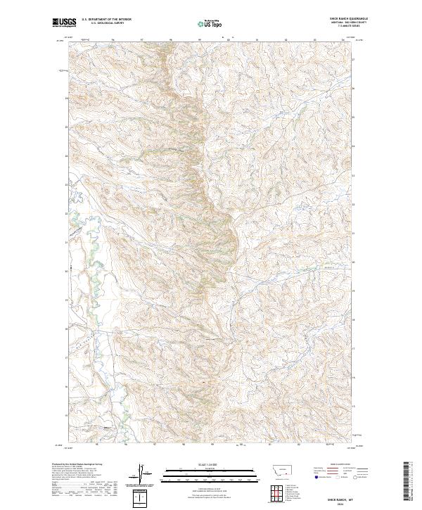 US Topo 7.5-minute map for Shick Ranch MT