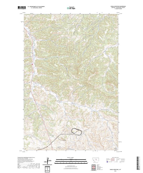US Topo 7.5-minute map for Signal Mountain MT