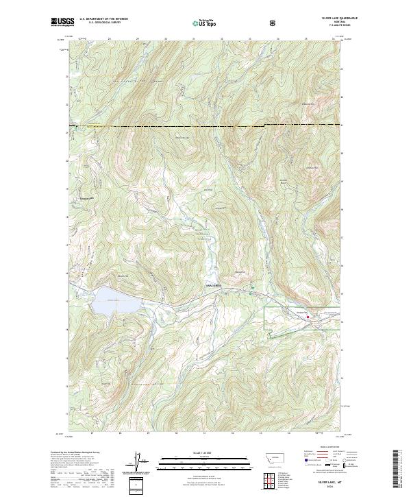 US Topo 7.5-minute map for Silver Lake MT