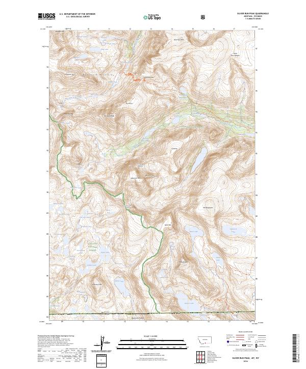 US Topo 7.5-minute map for Silver Run Peak MTWY