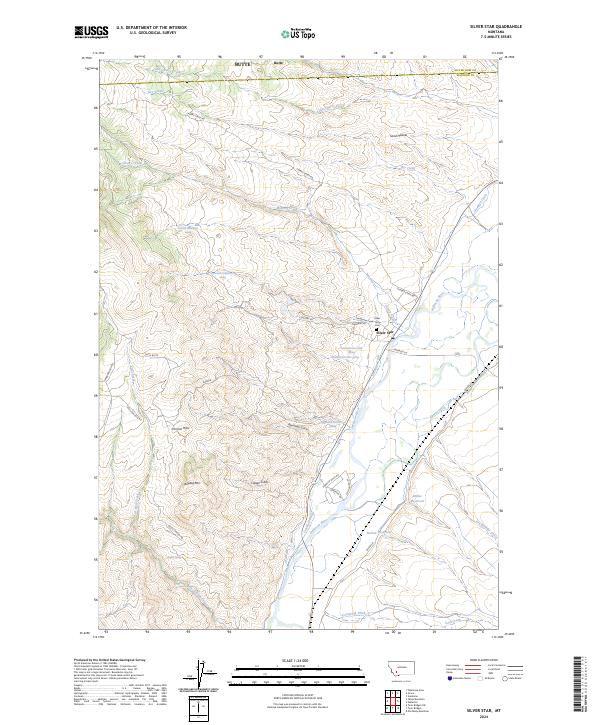 US Topo 7.5-minute map for Silver Star MT