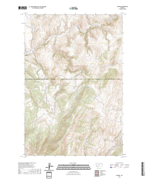 US Topo 7.5-minute map for Sixteen MT