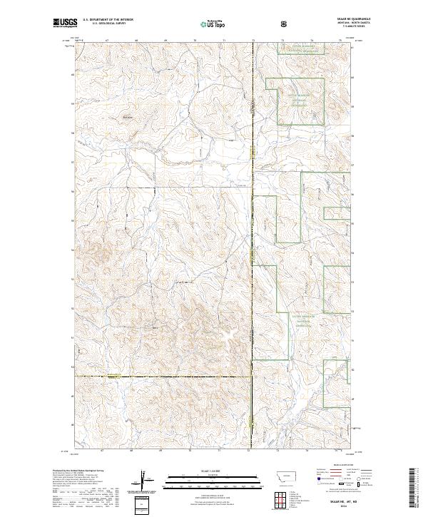 US Topo 7.5-minute map for Skaar NE MTND