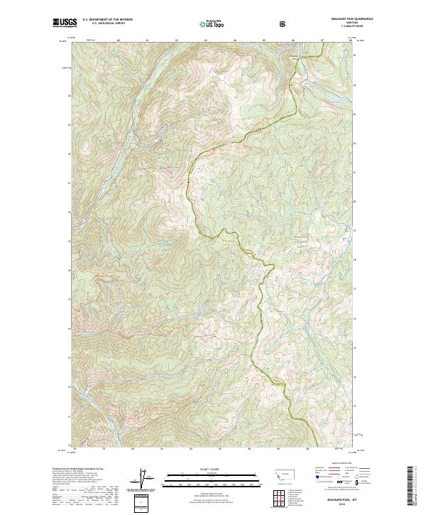 US Topo 7.5-minute map for Skalkaho Pass MT