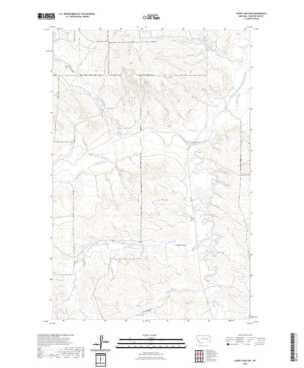 US Topo 7.5-minute map for Sleepy Hollow MT