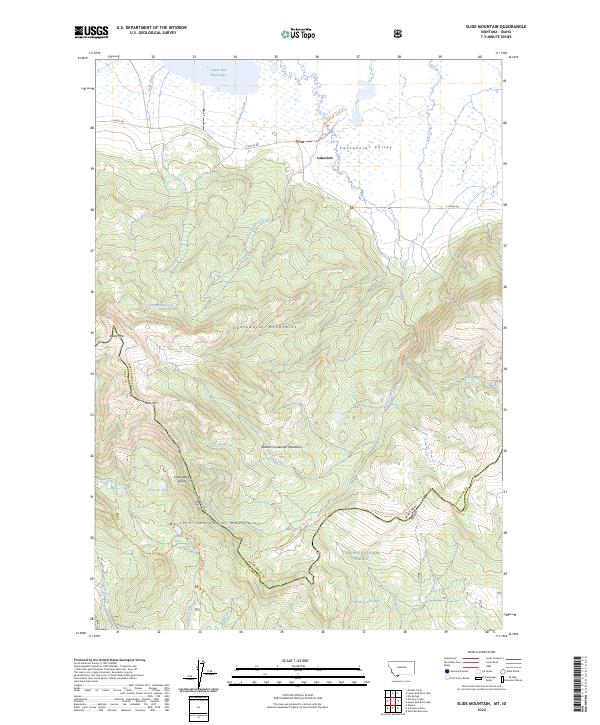 US Topo 7.5-minute map for Slide Mountain MTID