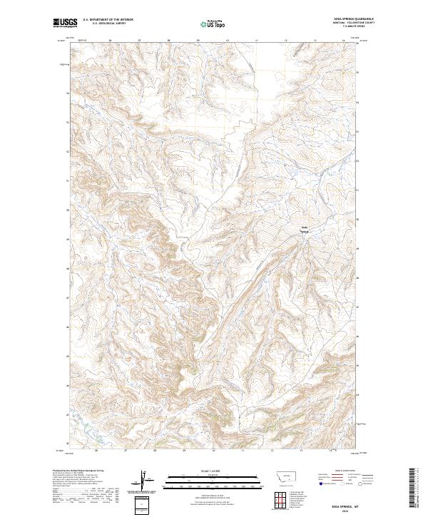US Topo 7.5-minute map for Soda Springs MT