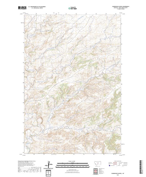 US Topo 7.5-minute map for Sourdough School MT