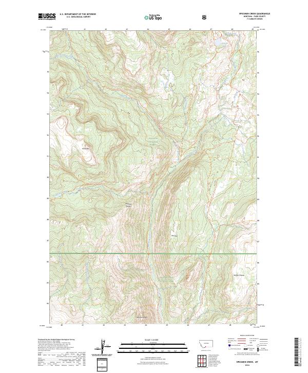 US Topo 7.5-minute map for Specimen Creek MT