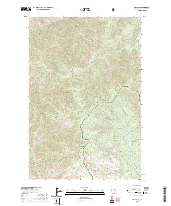 US Topo 7.5-minute map for Spink Point MT
