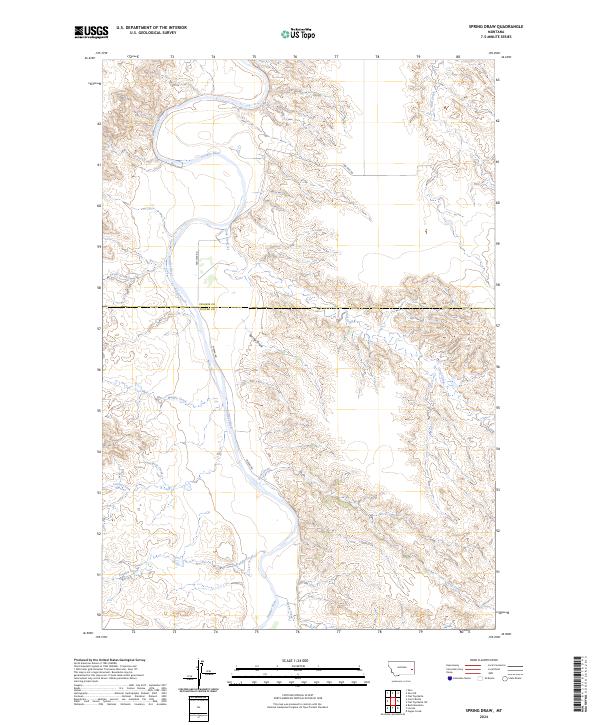 US Topo 7.5-minute map for Spring Draw MT